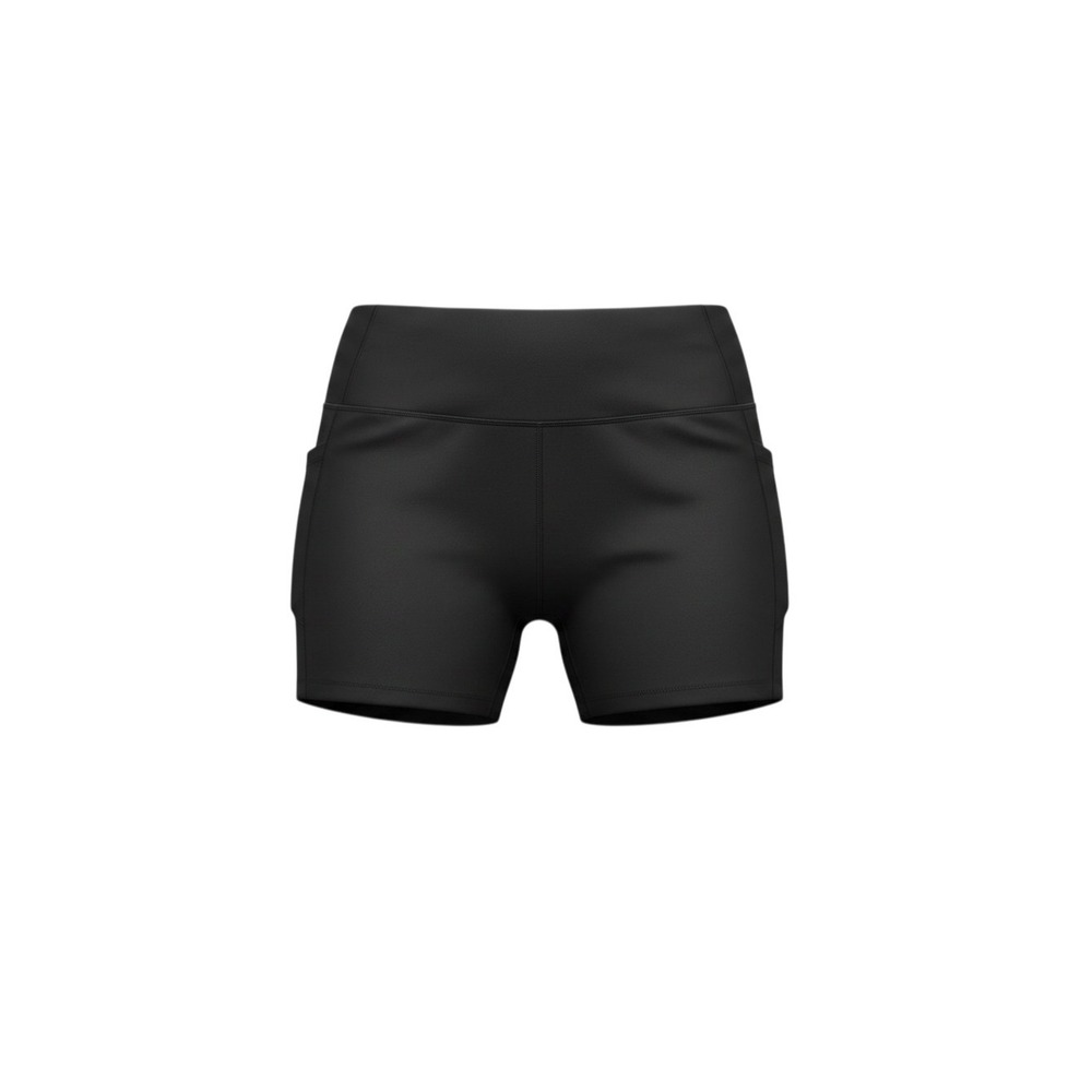 Athletic Works Biker Shorts Womens Large 12-14 Black Excellent Active Pockets
